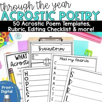 New years acrostic poem tpt