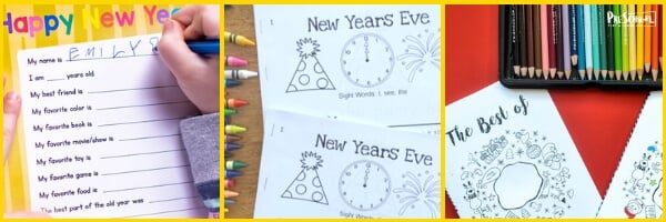 New years preschool theme with crafts printables activities