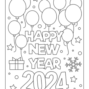 New year coloring pages printable for free download