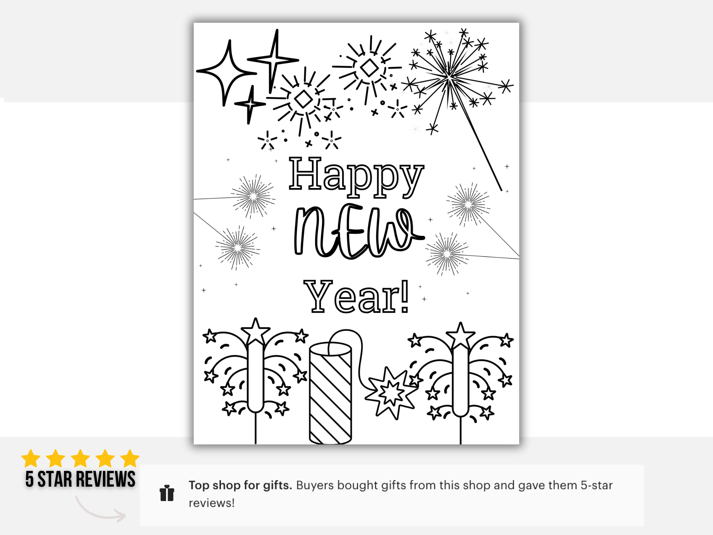 New years coloring pages printable instant download firecracker coloring sheets happy new year