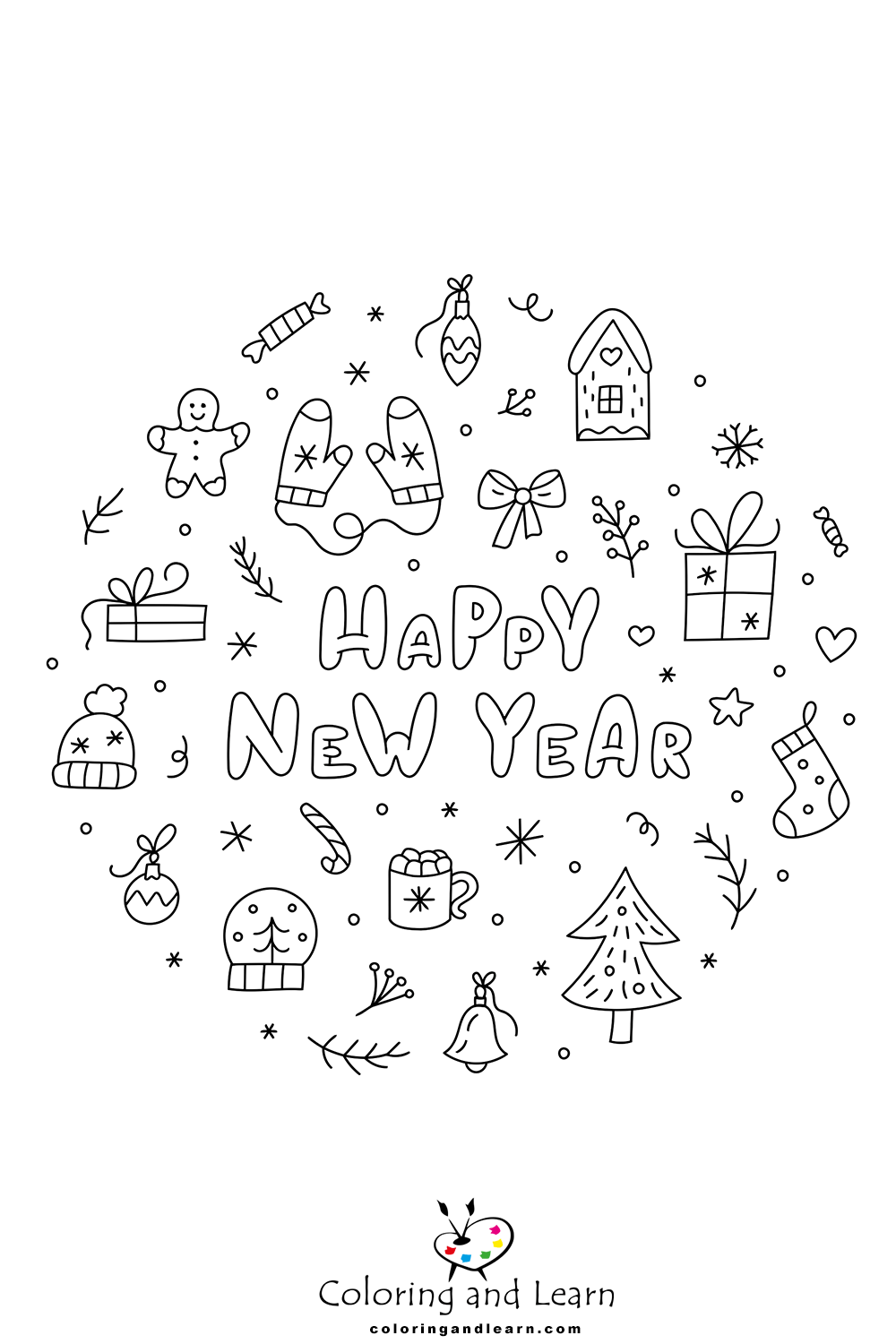 New year coloring pages