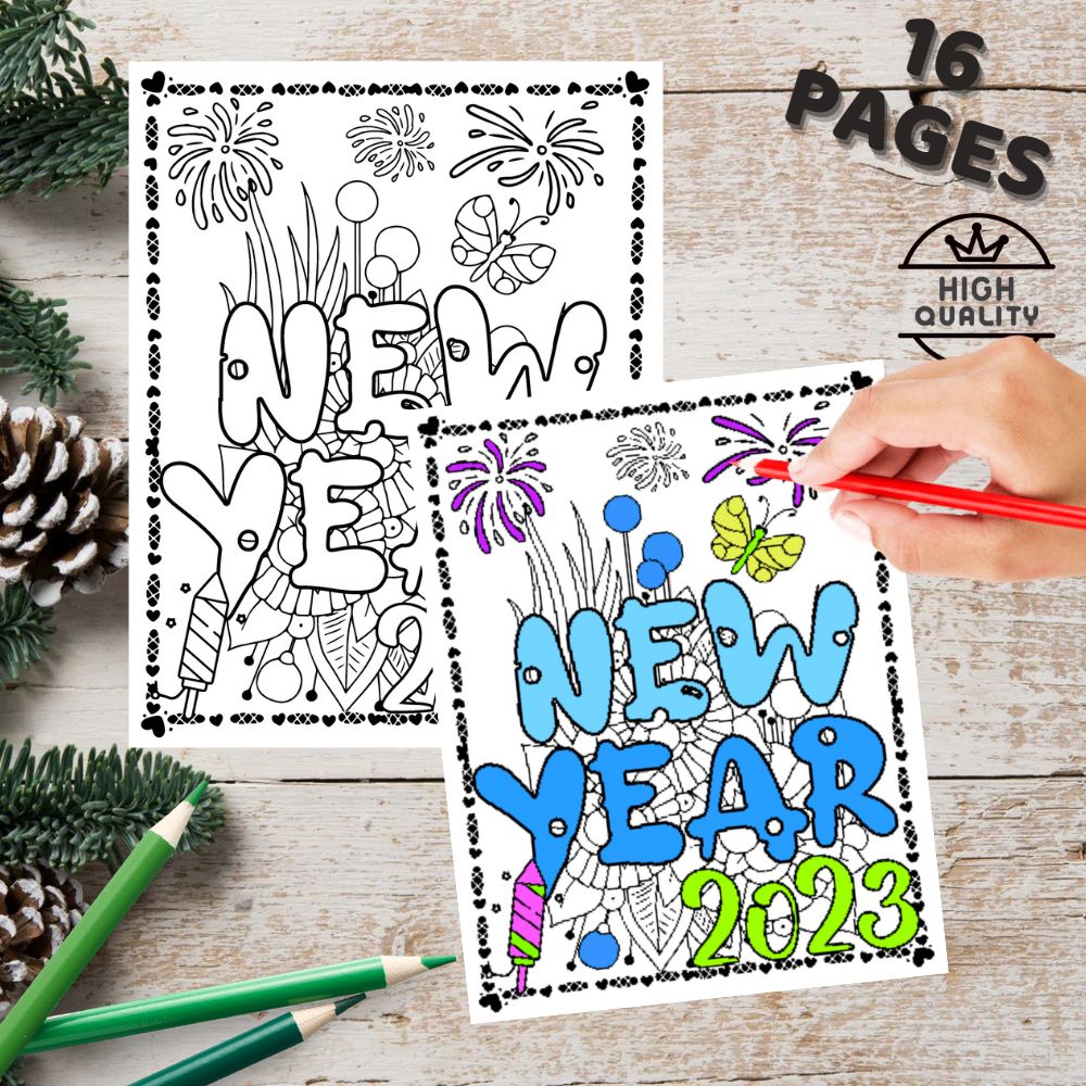 New year coloring pages no prep new year coloring pages teaching resources