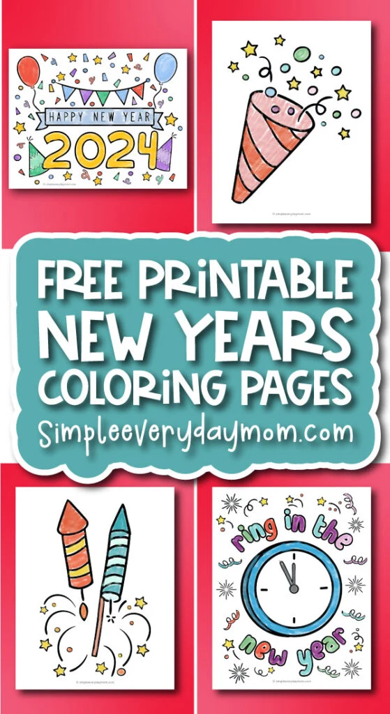 Free new years eve coloring pages for kids