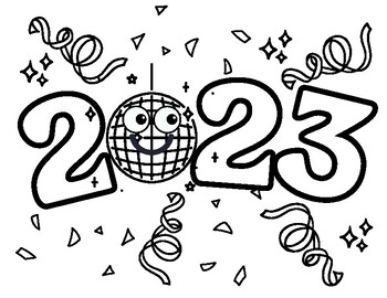 Happy new year coloring page by whatever is lovely tpt