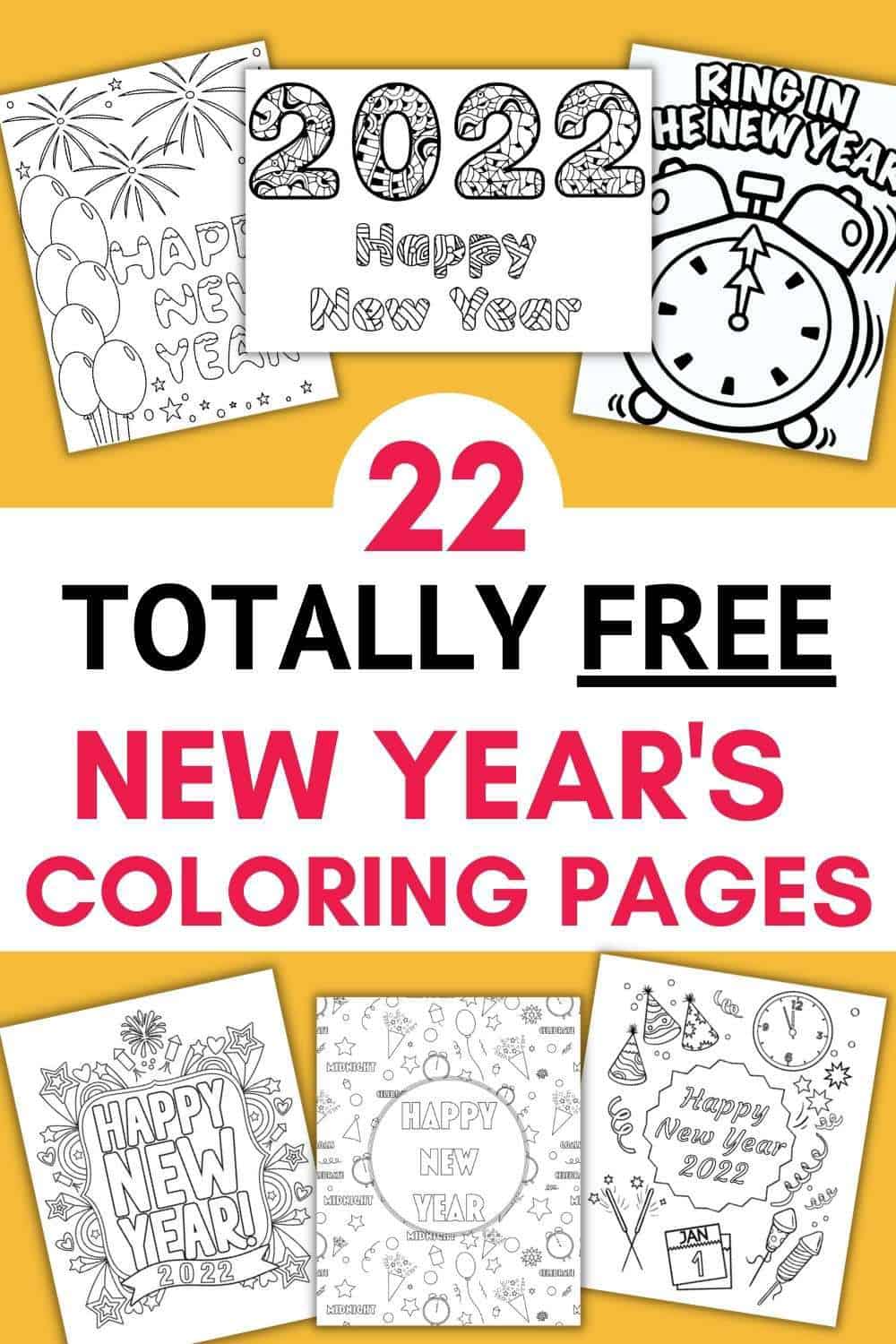 Free new years coloring pages