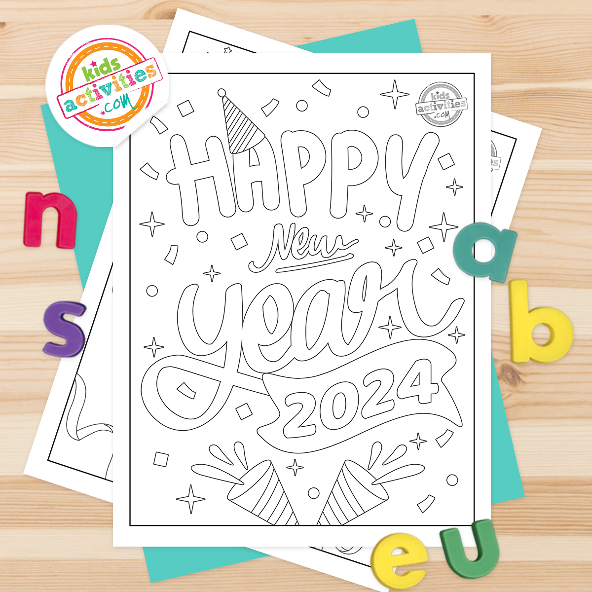 New years eve coloring pages and worksheets to ring in the new year kids activities blog