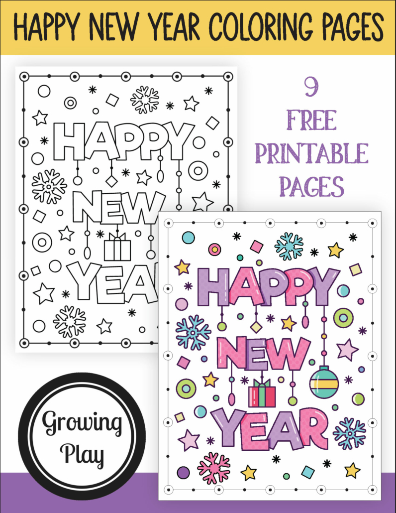 New year coloring pages