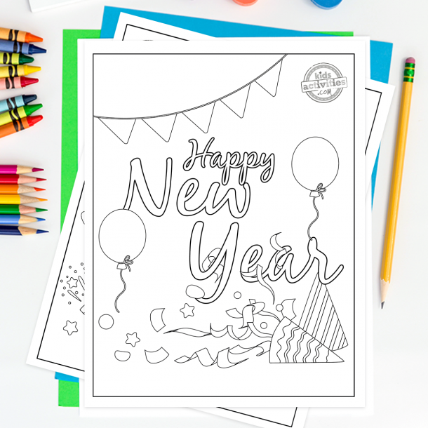 New years eve coloring pages and worksheets to ring in the new year kids activities blog