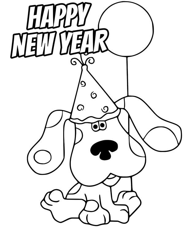 New year celebration coloring page