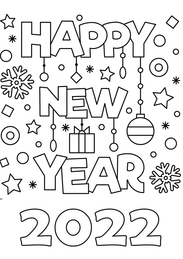 Coloring pages printable new year coloring pages