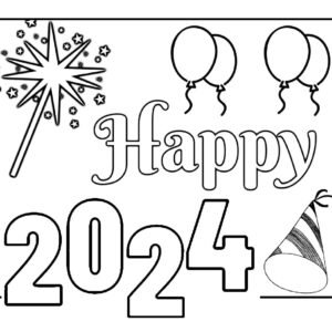 New year coloring pages printable for free download