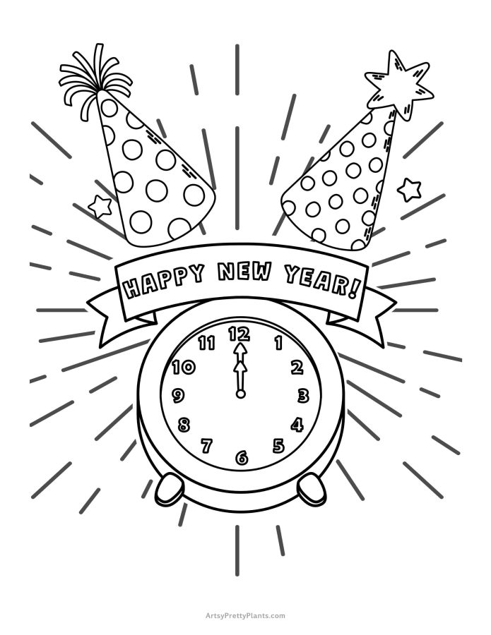 Free new year coloring pages âprintable