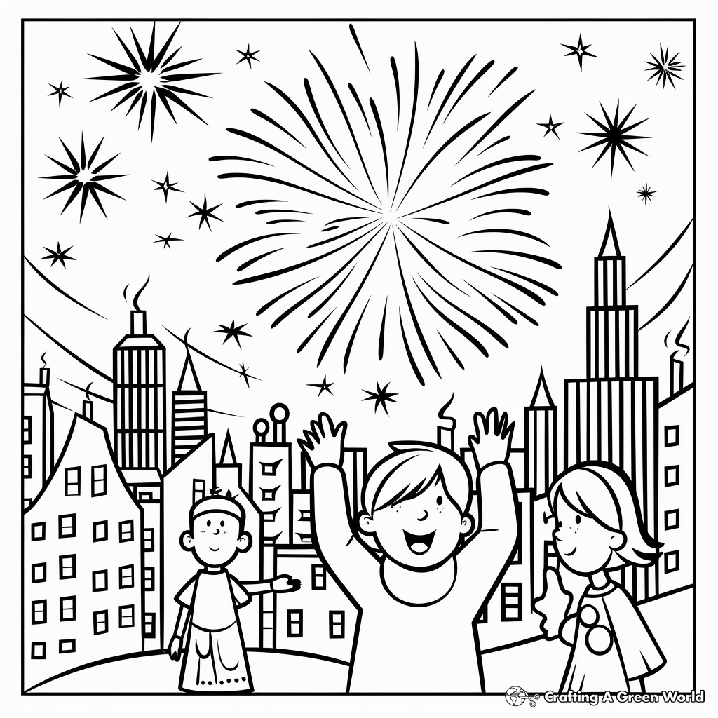 New years coloring pages