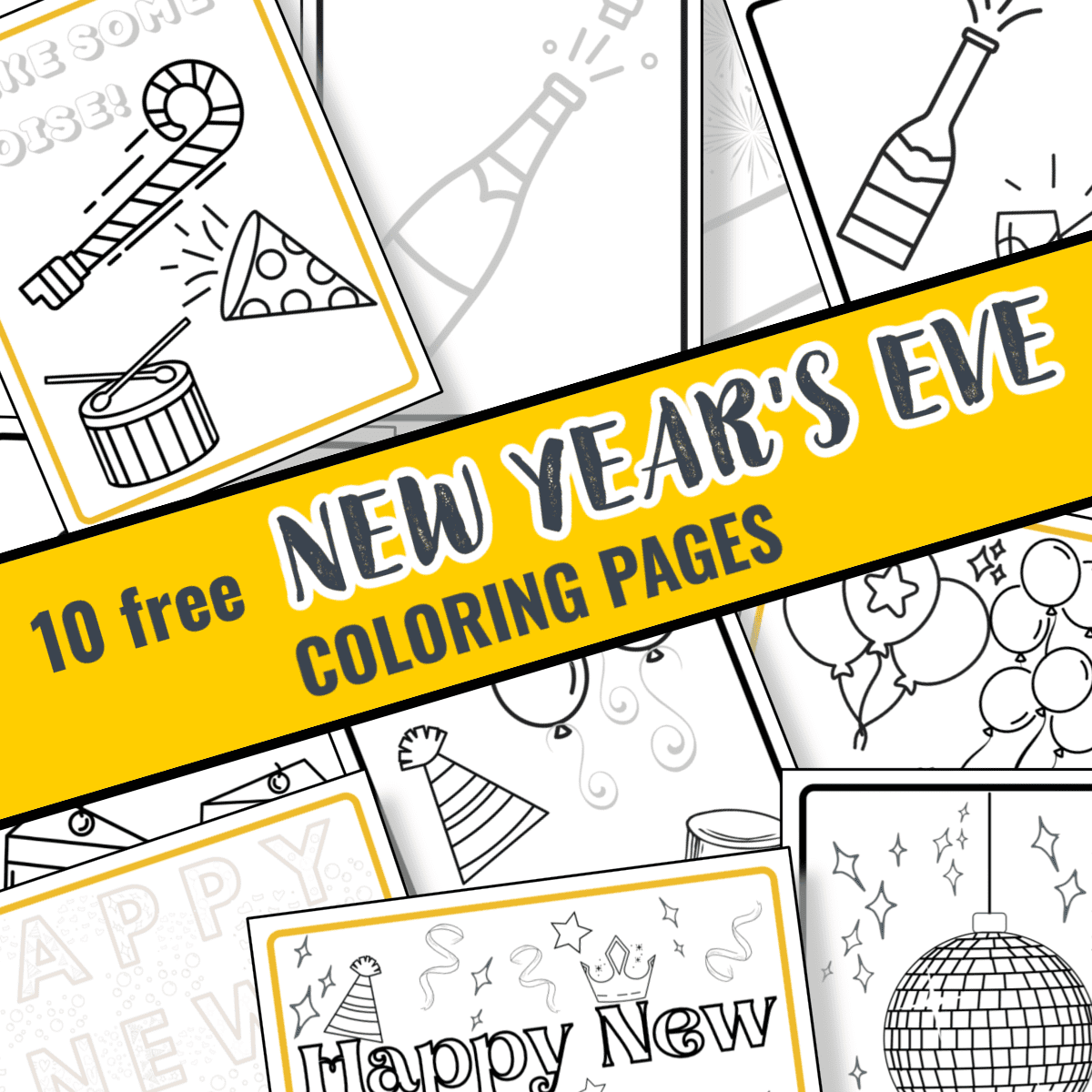 New year coloring pages free