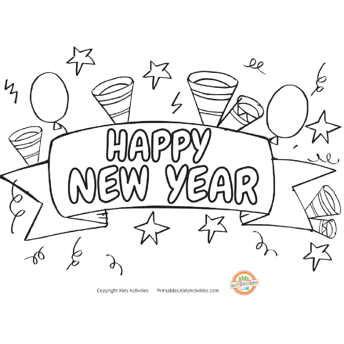 New years eve coloring pages and worksheets to ring in the new year kids activities blog