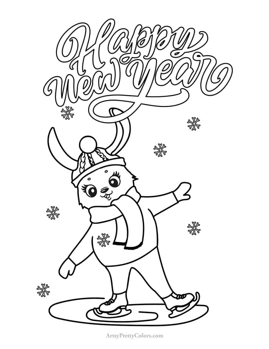 Free new year coloring pages âprintable