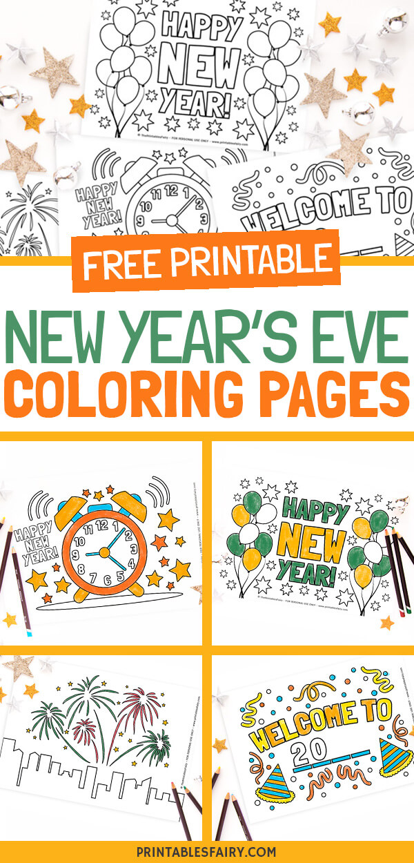 New years eve coloring pages