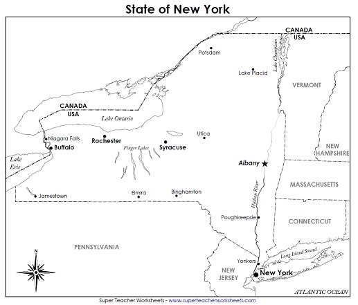 A printable state map