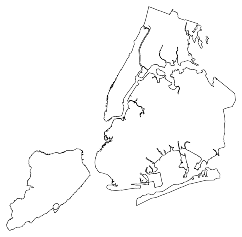 Outline map of new york city coloring page free printable coloring pages