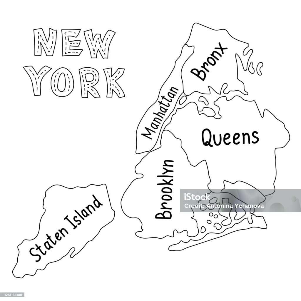 New york city map stock illustration