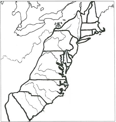 Thirteen colonies map coloring page supercoloring colonies map social studies worksheets social studies