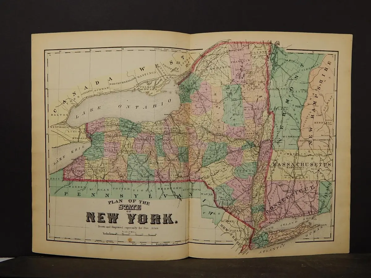 New york state map double page y