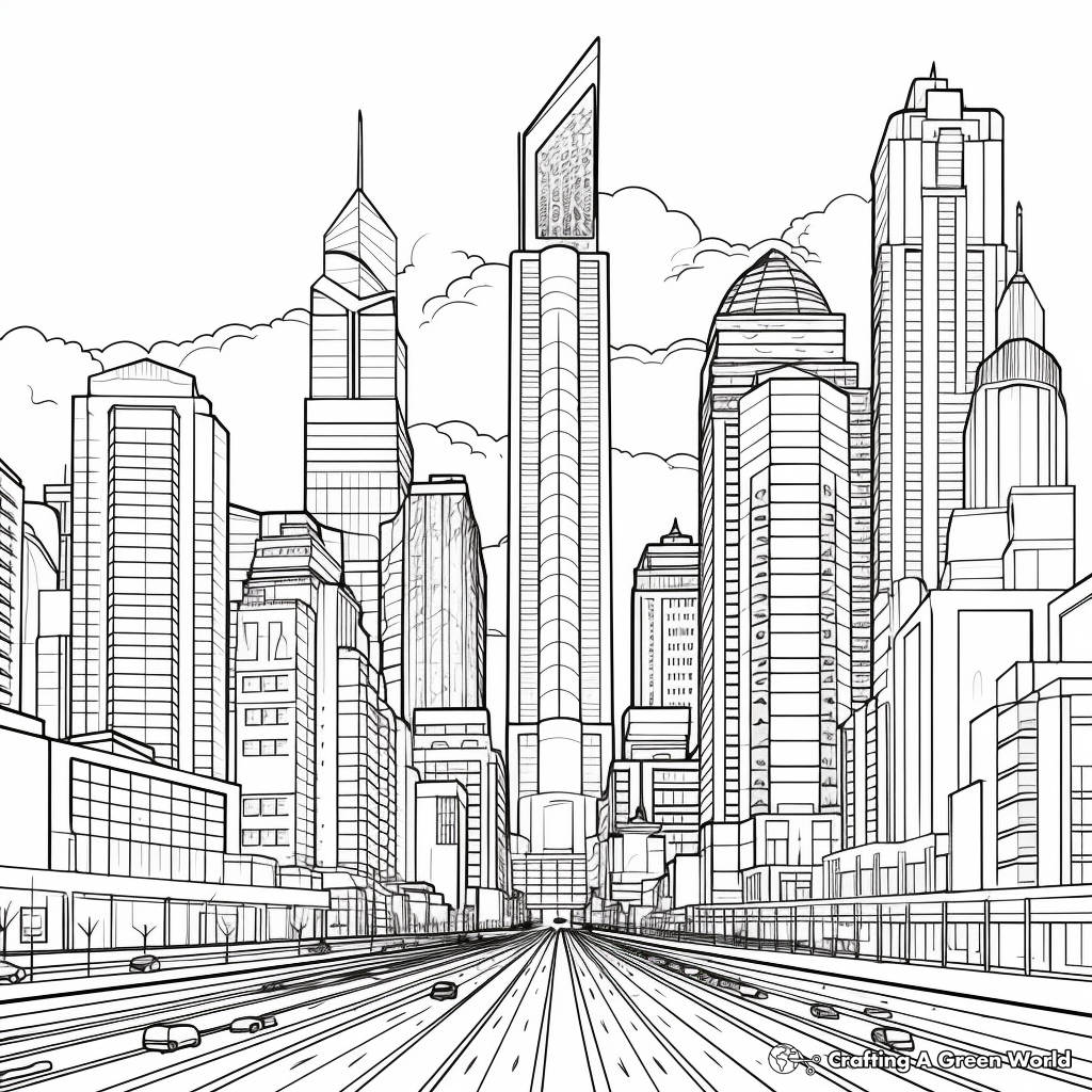 City coloring pages