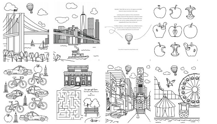 New york city activity and coloring book