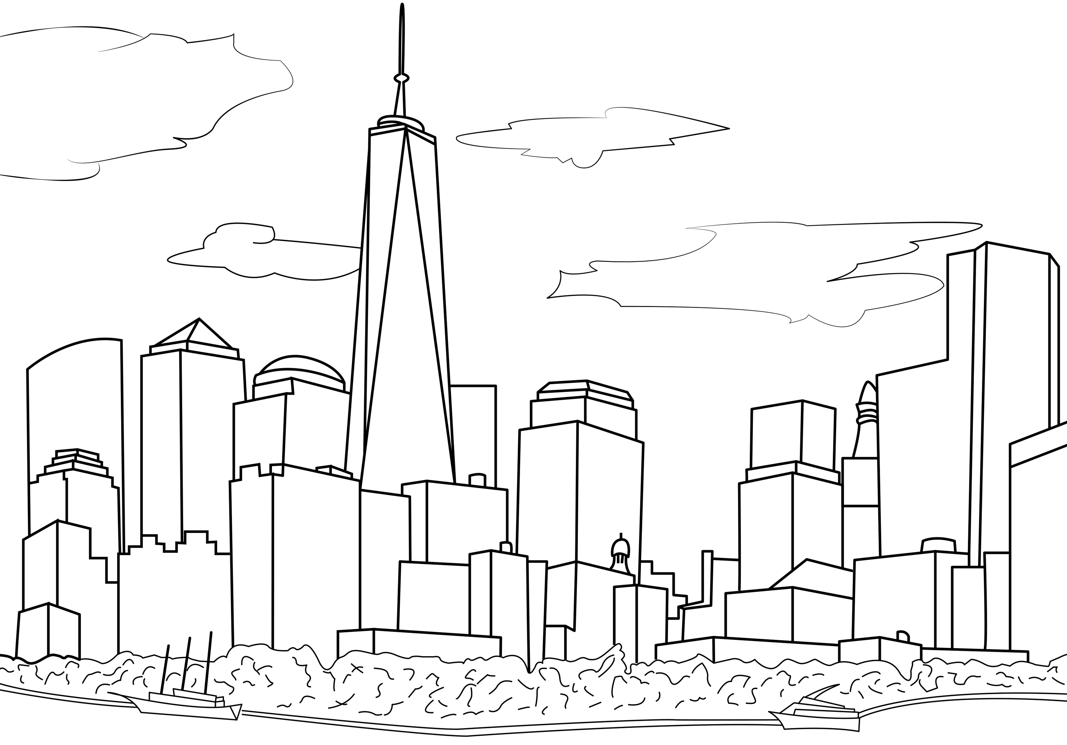 City coloring pages