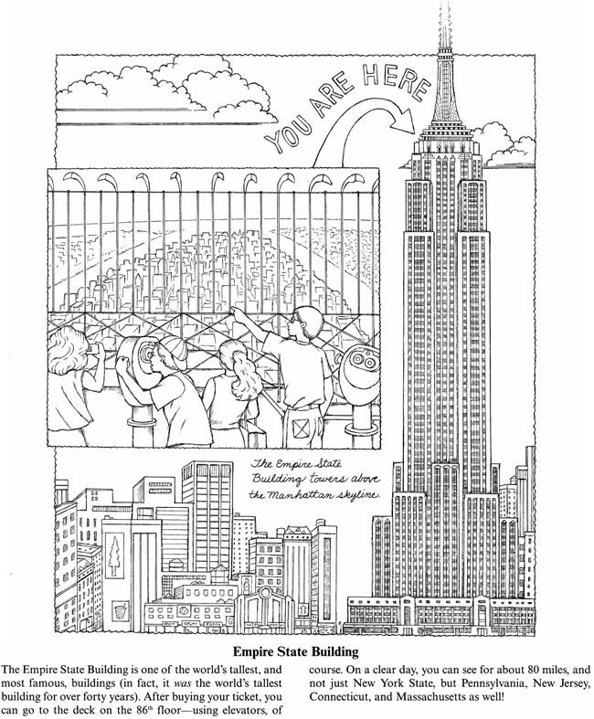 New york for kids big apple sites to color