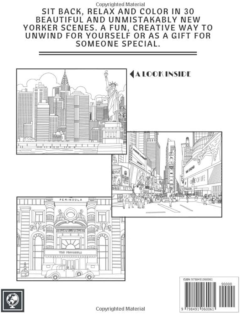 The vibrant new york coloring book relax and color in beautiful illustrations of new yorker scenes books bc lester books