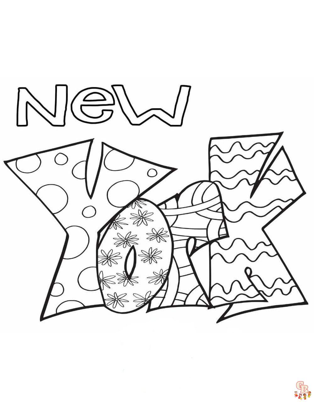 Printable new york coloring pages free for kids and adults