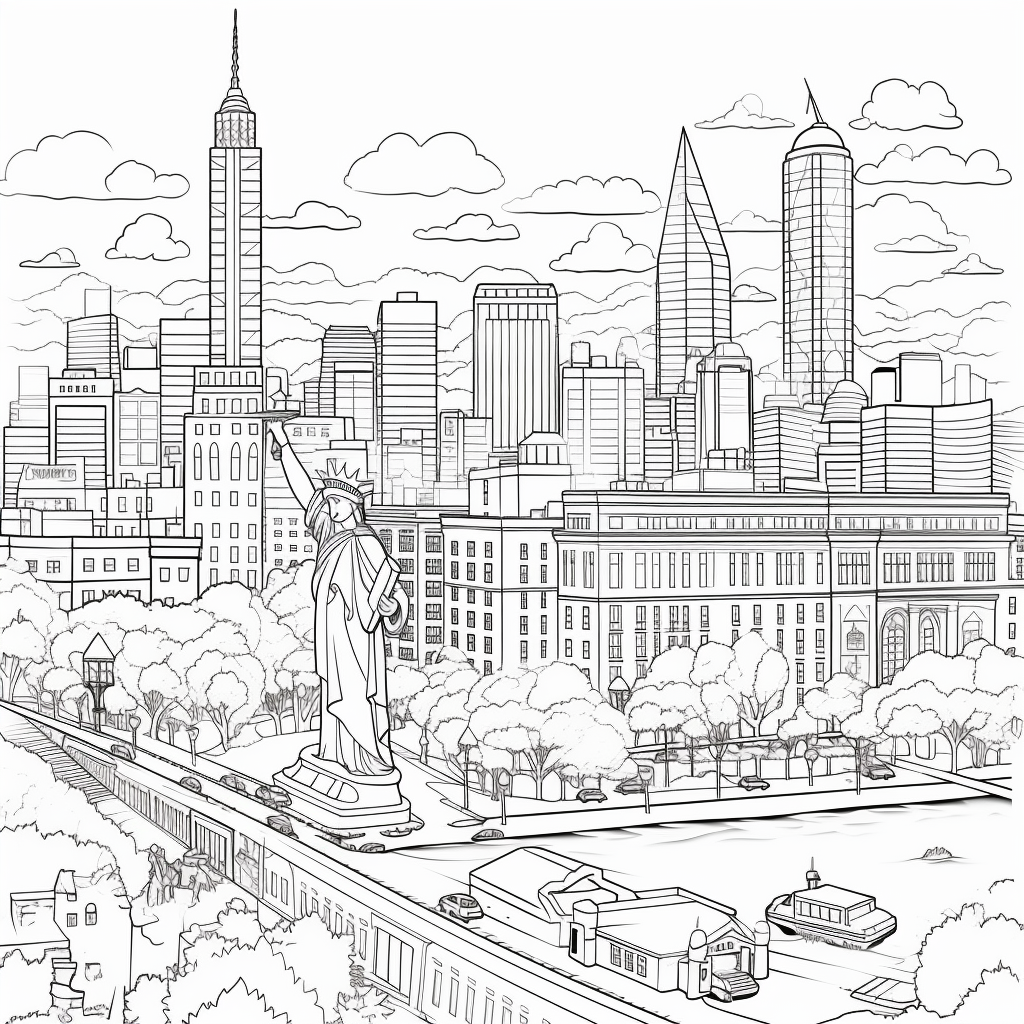 New york city coloring pages