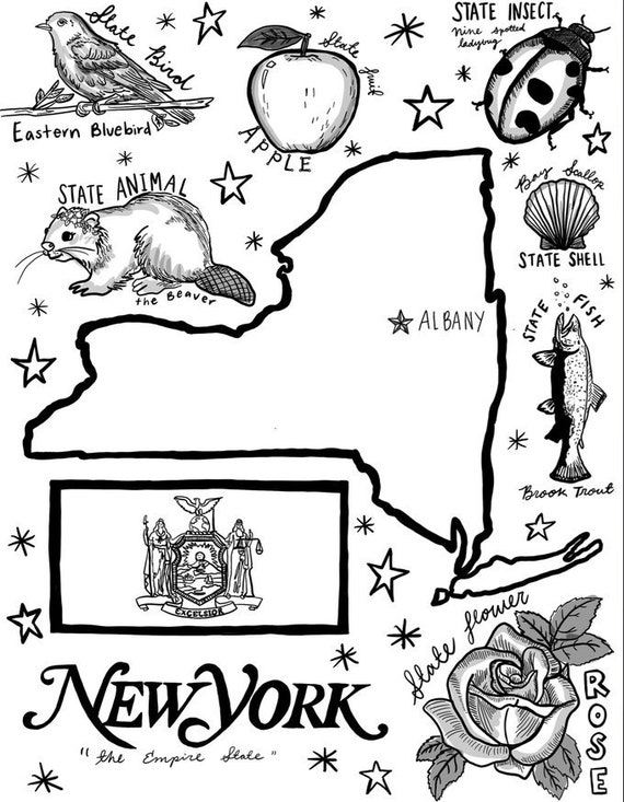 New york coloring page