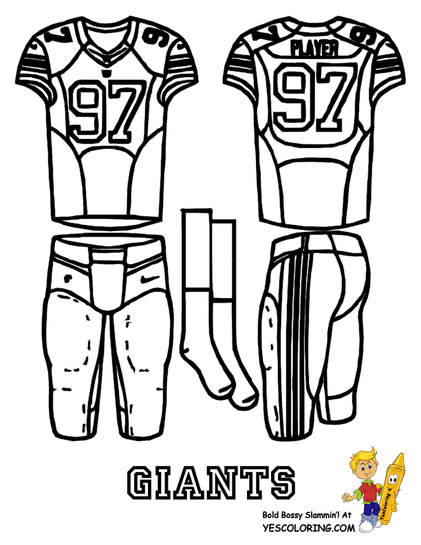 Show your love for the new york giants with our football coloring pages