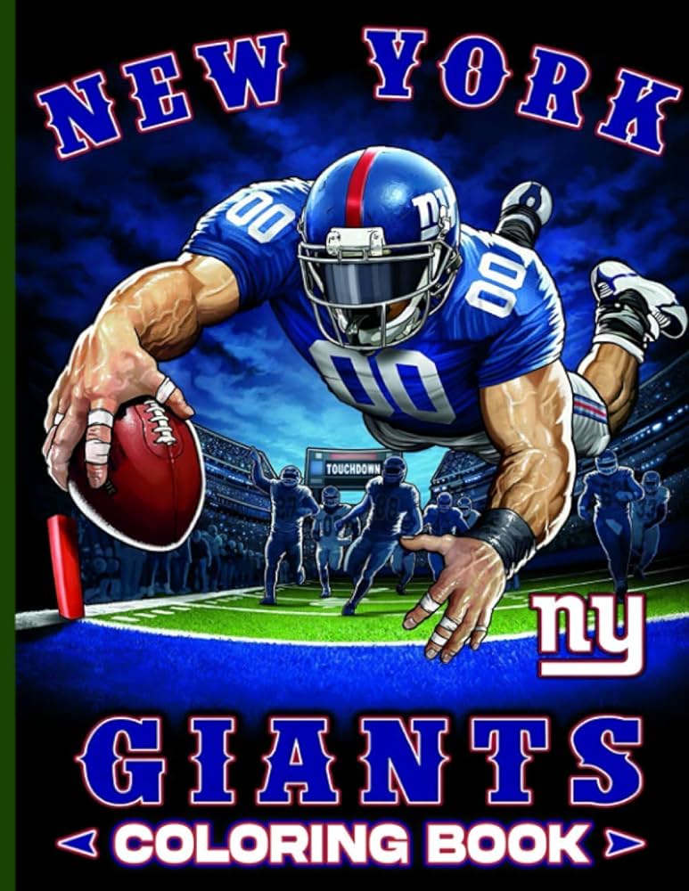 Ny giants coloring book coloring books for adults boys girls a fun gift jurobei kurata kitap