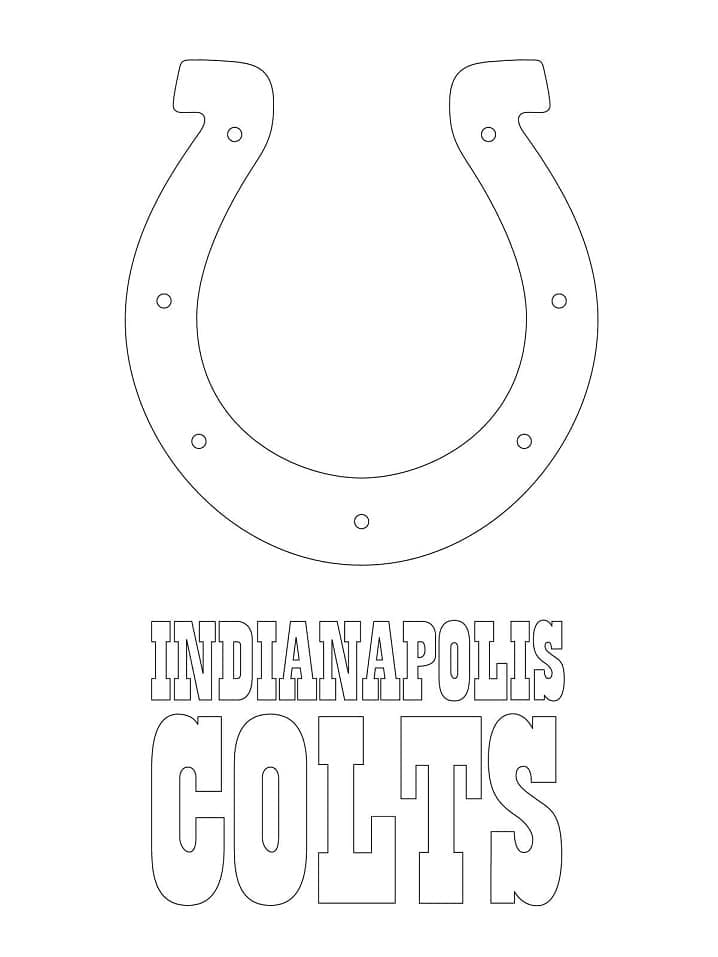 Indianapolis colts logo coloring page