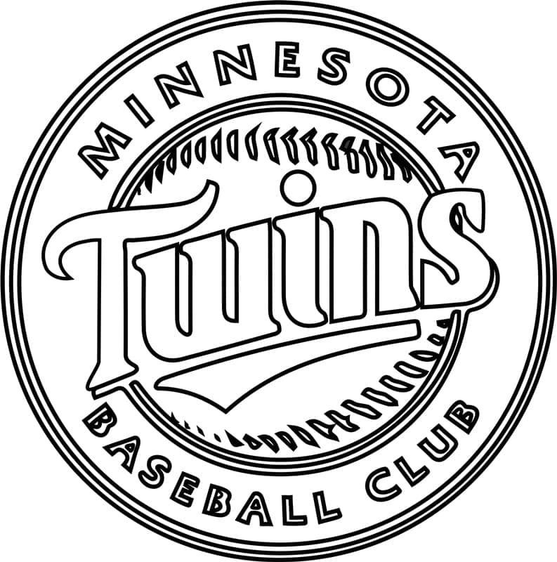 Minnesota twins logo coloring page