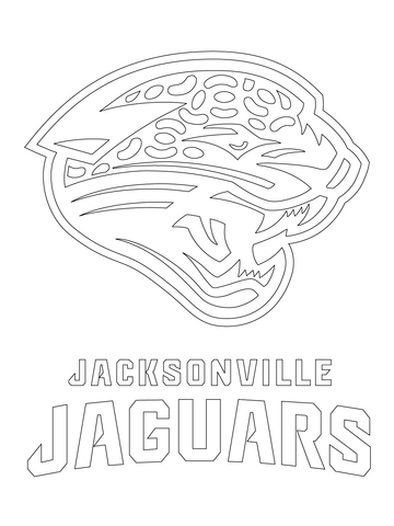 Jacksonville jaguars logo coloring page free printable coloring pages