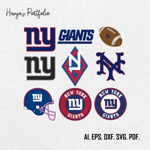 New york giants logo svg ll sport vector logo set