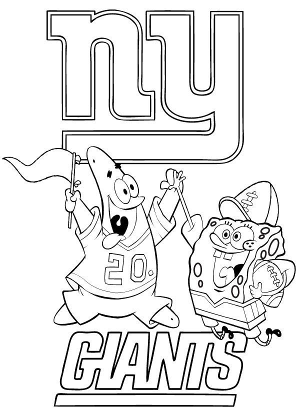 New york giants sf giants coloring pages