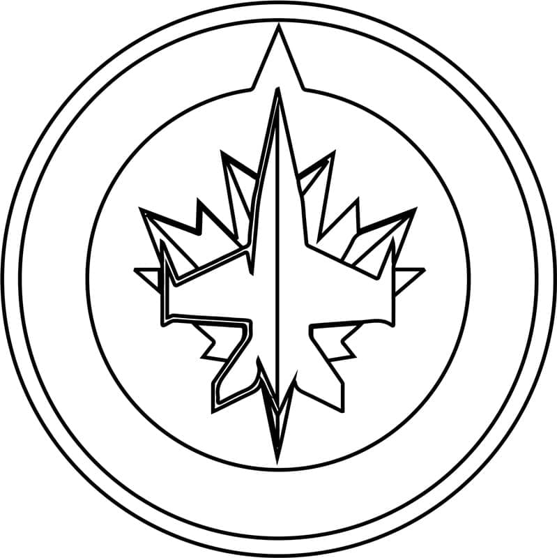 Winnipeg jets logo coloring page