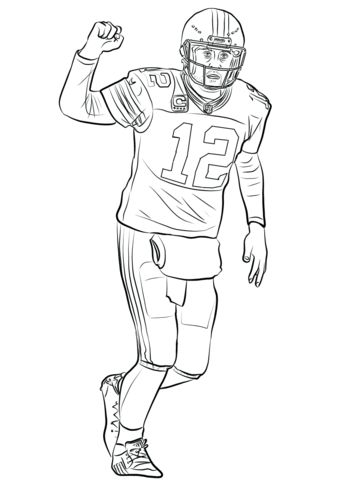 Aaron rodgers coloring page football coloring pages sports coloring pages coloring pages