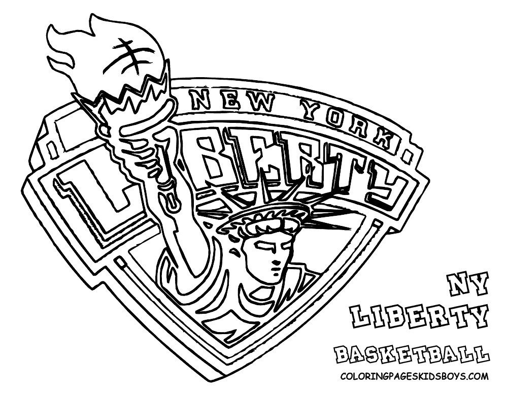 New york liberty coloring page