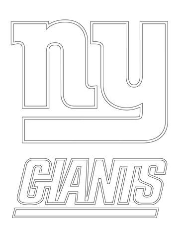 New york giants logo coloring page from nfl category select from printable crafts of cartooâ new york giants logo football coloring pages new york giants