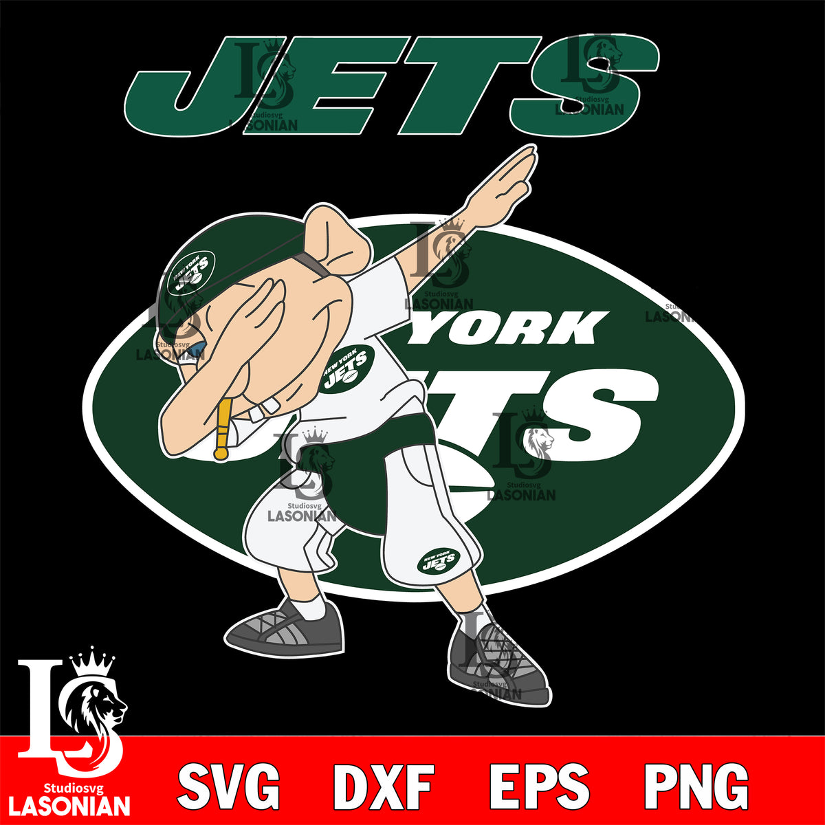 New york jets nfl football jeffy dabbing sports for fans svg nfl svg â