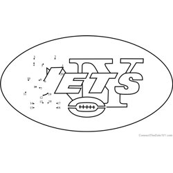 New york jets logo dot to dot printable worksheet