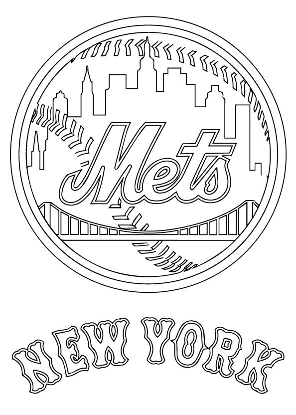 Printable new york mets coloring pages pdf free