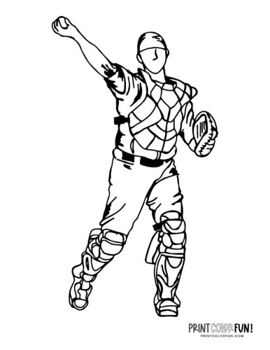 Baseball player coloring pages clipart free sports printables at