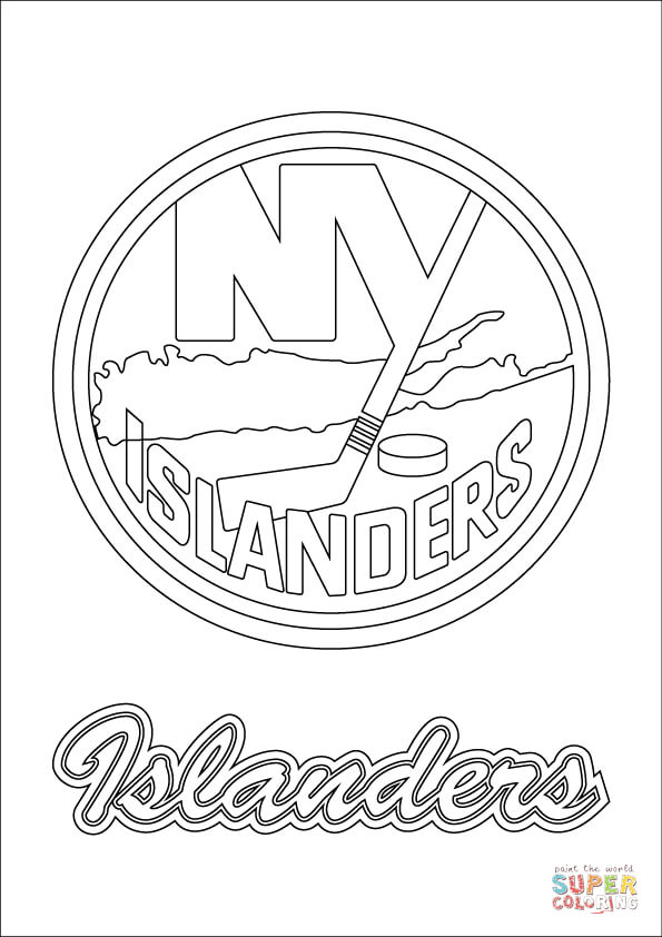 New york islanders logo coloring page free printable coloring pages